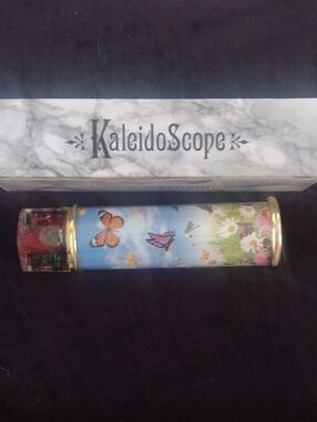 Kaleidoscope Butterfly Floral Handheld Kaleidoscope - Blue